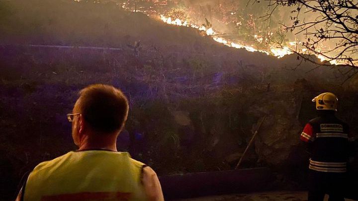 Pożar lasu na La Palmie