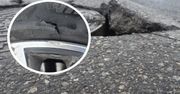 Lublin: Rozerwana opona i uszkodzona felga. Nawierzchnia al. Witosa stwarza zagrożenie dla bezpieczeństwa kierowców