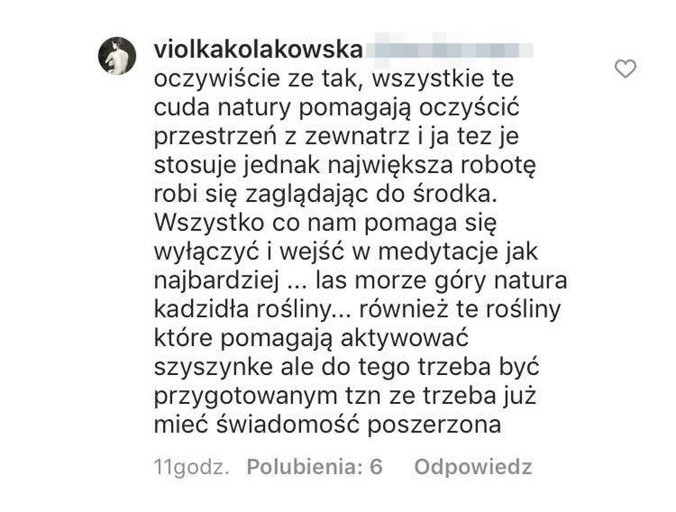 Viola Kołakowska apeluje o wysokie wibracje