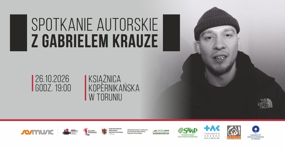 Gabriel Krauze w Toruniu. W ten poniedziałek spotkanie z pisarzem nominowanym do Bookera