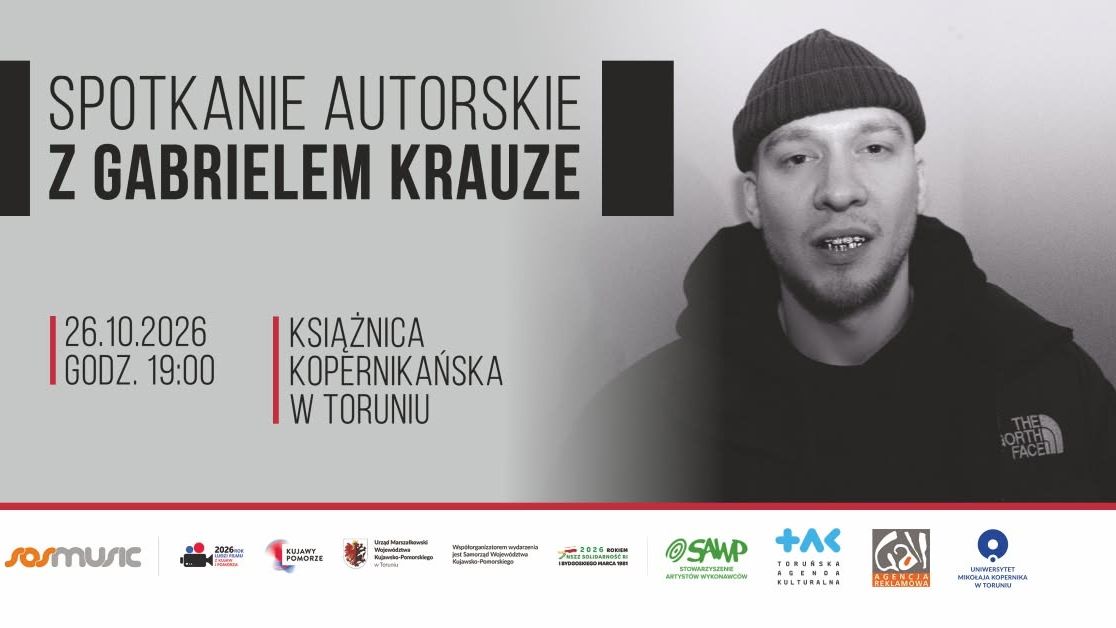 Gabriel Krauze, autor powieści "Tu byli, tak stali" będzie gościem Festiwalu Cała Jaskrawość 26 października w Książnicy Kopernikańskiej.