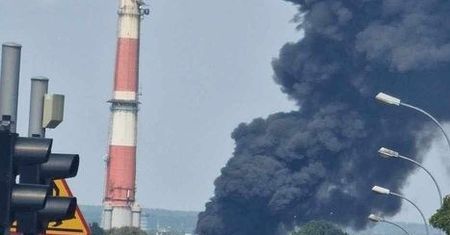 Kłęby dymu nad Rzeszowem. W ogniu stanęła elektrociepłownia