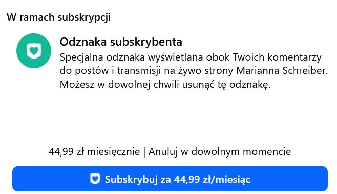 Tyle kosztują "treści specjalne" Marianny Schreiber