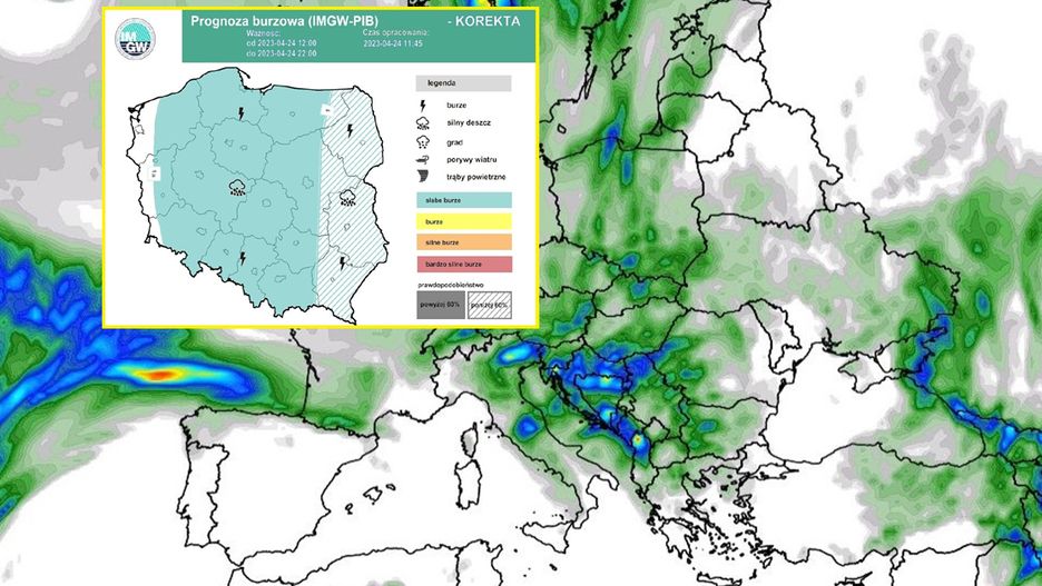 IMGW ostrzega przed burzami. Tam może zagrzmieć