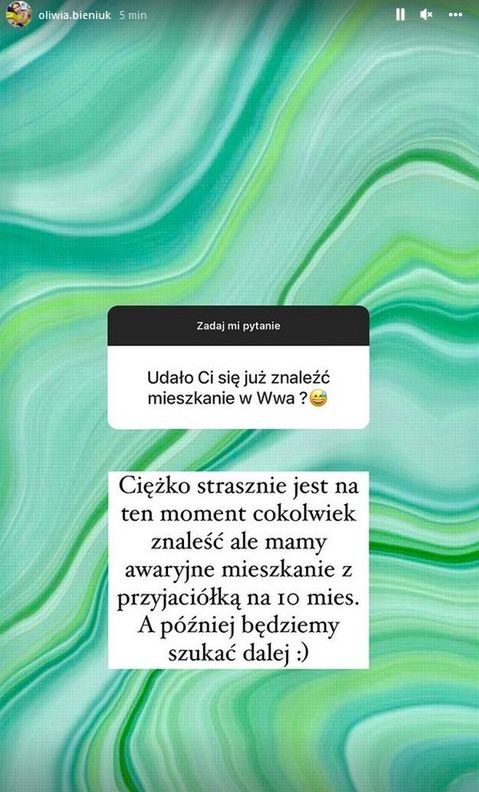 InstaStories Oliwii Bieniuk