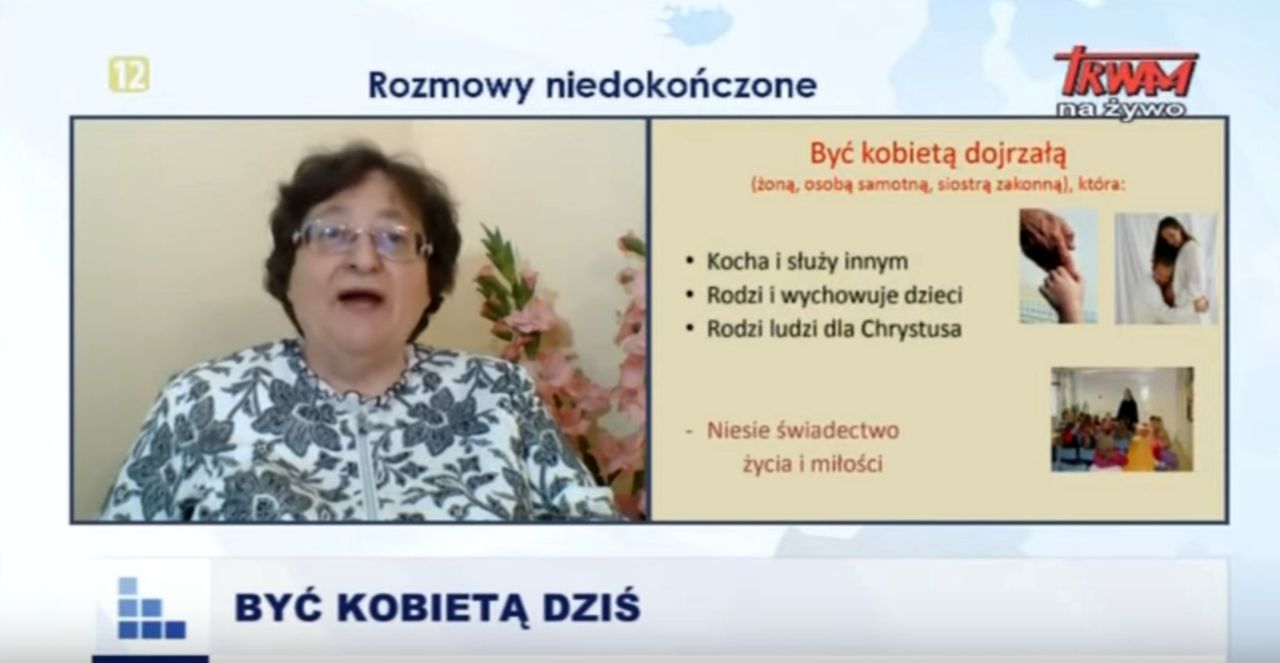 Telewizja Trwam radzi, jak być kobietą we współczesnym świecie. Kontrowersyjny wykład profesorki