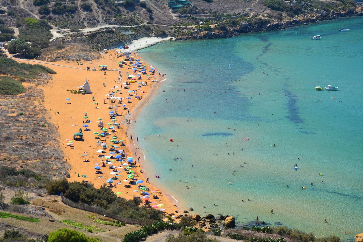 Ramla Bay u wybrzeży wyspy Gozo
