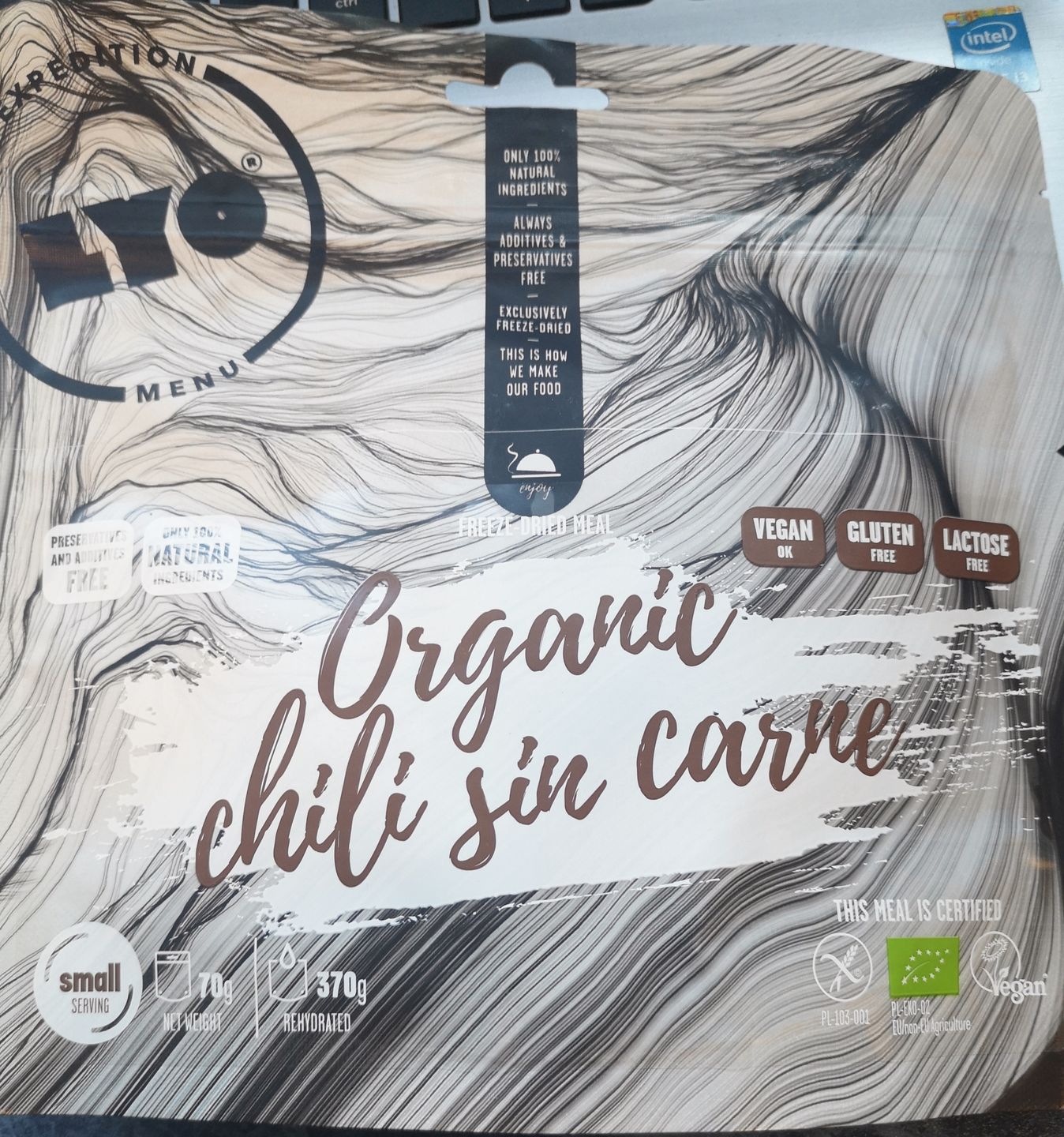 Organic chili sin sarne