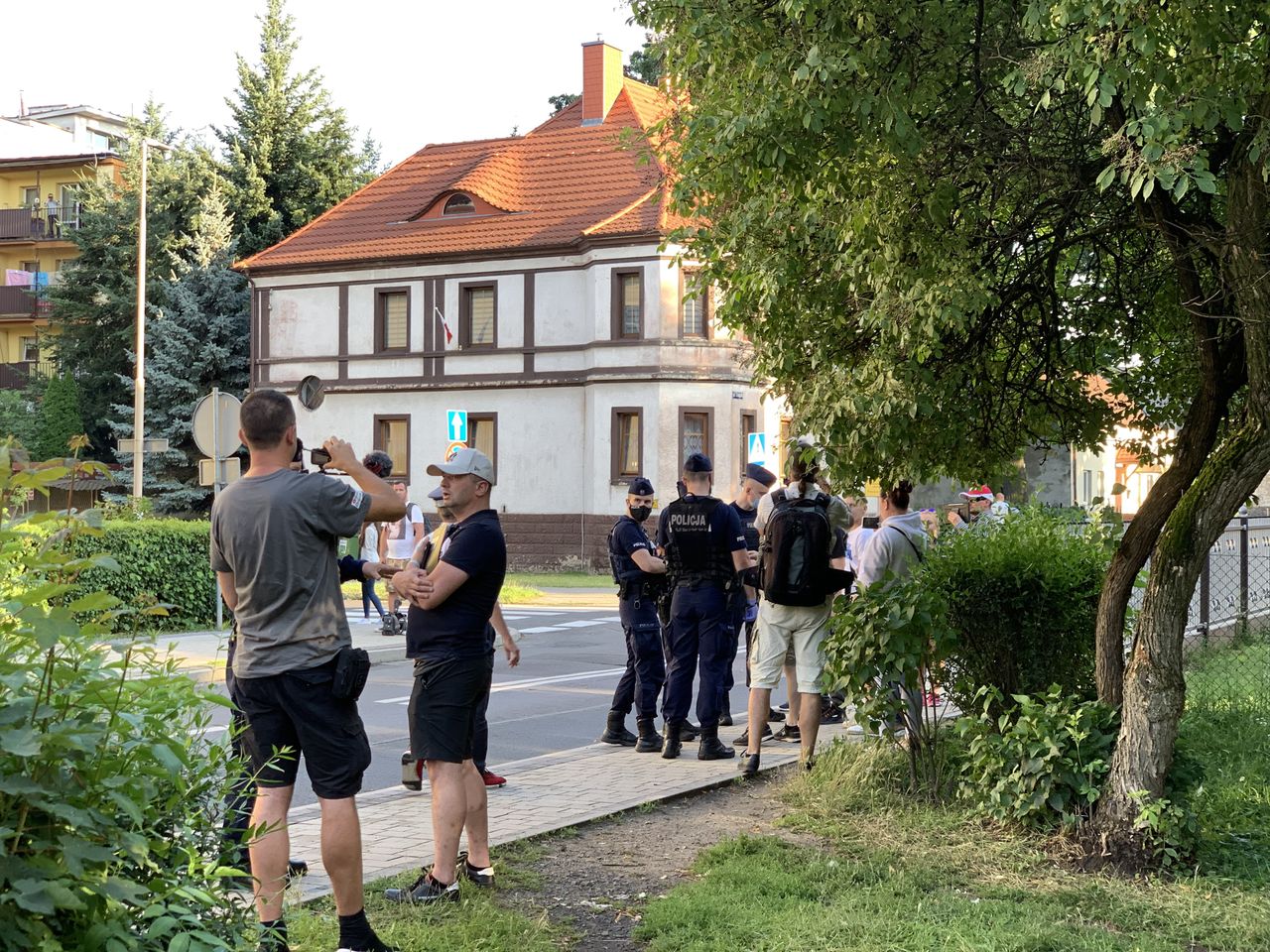 Lubin. Policja wyszła spisać protestujących 