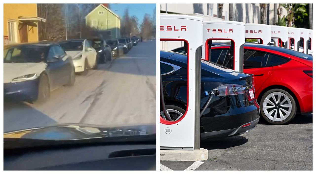 Tesla charging chaos: Union blockade leaves cars stranded