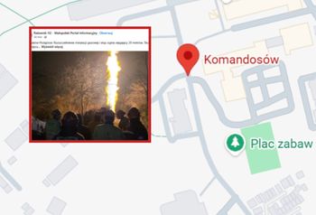 20-metrowy słup ognia w Krakowie. Na miejscu działają służby