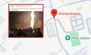 20-metrowy słup ognia w Krakowie. Na miejscu działają służby