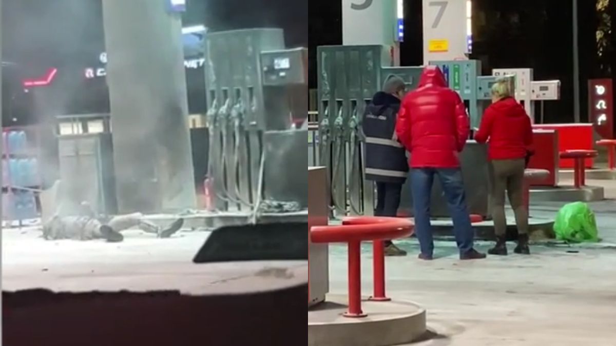 Mężczyzna podpalił się na Orlenie