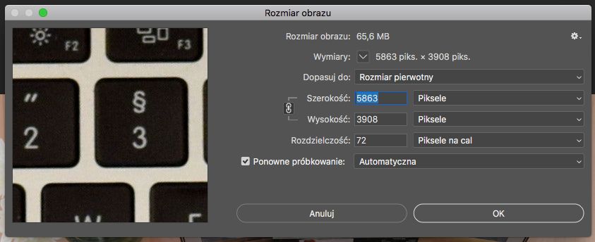 Jak zmienić rozmiar zdjęcia za pomocą Photoshopa? 3