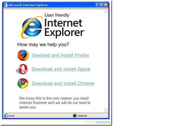 Jak wyglądałby Internet Explorer przyjazny użytkownikowi? 1