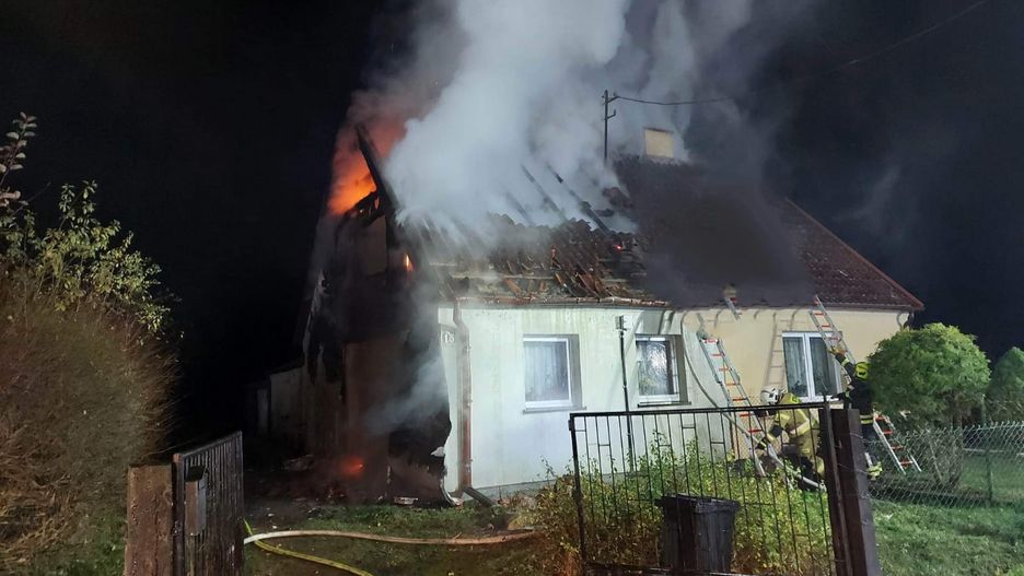 Tragiczny pożar w Wilkowie pod Olsztynkiem.