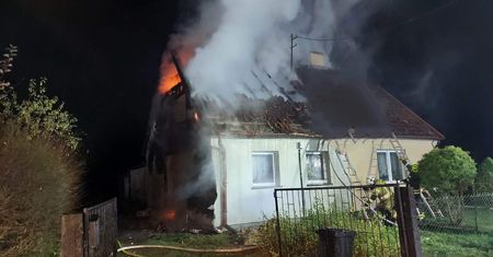 Tragiczny pożar w Wilkowie. Jedna osoba nie żyje