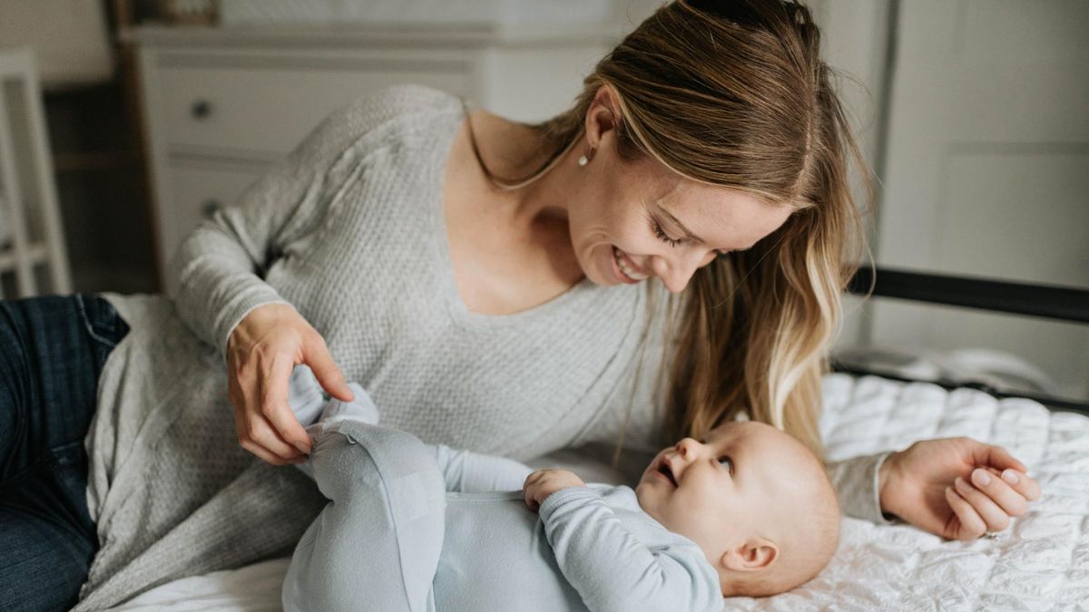 Zielona kupka niemowlaka