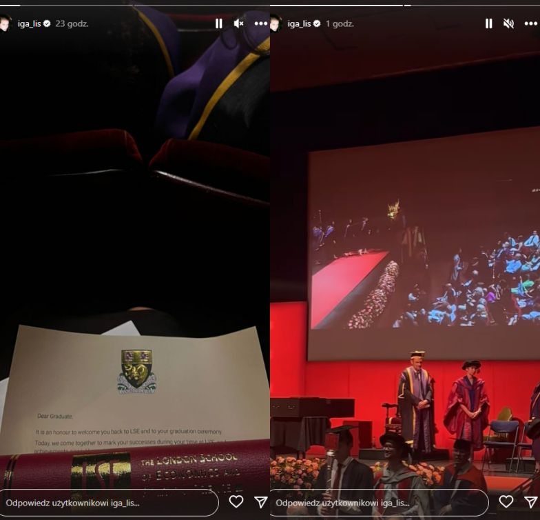 Iga Lis skończyła studia