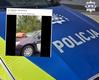 Sceny w Bielsku-Białej. Nagi 31-latek z ostrym narzędziem rzucił się na auto