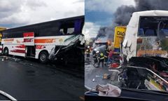 Wypadek na DK1 pod Częstochową. Zderzenie autobusu i ciężarówek. Policja o przyczynie