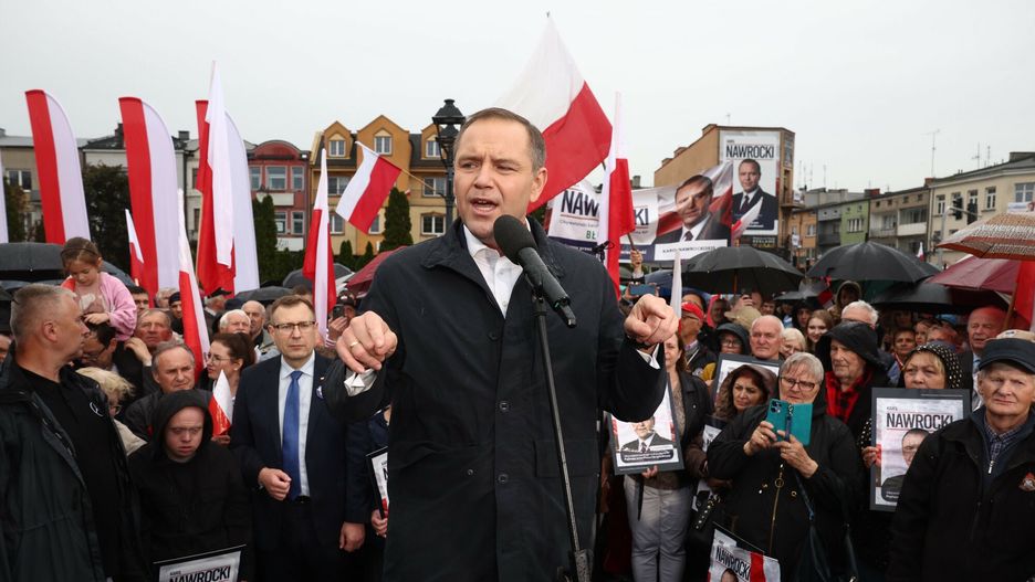 Karol Nawrocki w Sochaczewie
22.05.2025 Sochaczew Wiec wyborczy kandydata obywatelskiego na Prezydenta Polski Karola Nawrockiego w Sochaczewie
 fot. Jacek Dominski /REPORTER 
N/z: Karol Nawrocki
Jacek Dominski/REPORTER