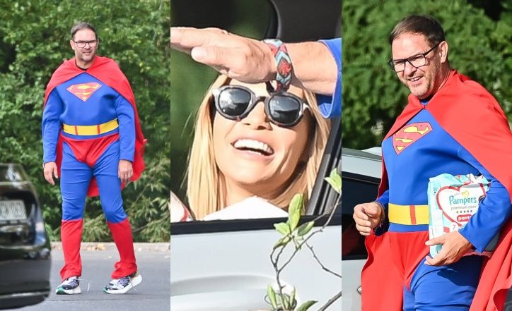Tomasz Karolak w kostiumie Supermana