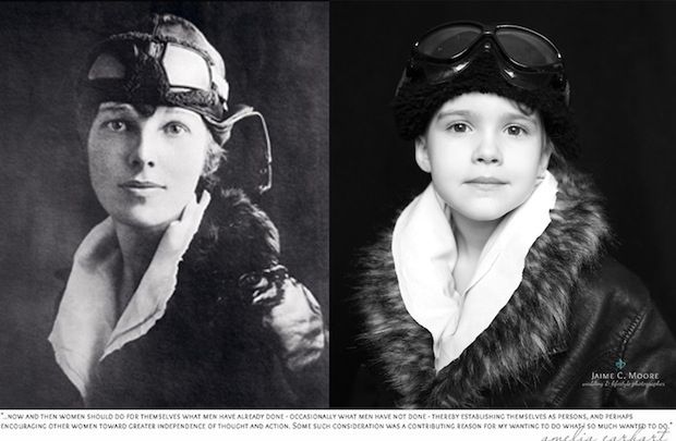 Emma jako Amelia Earhart © Jaime Moore