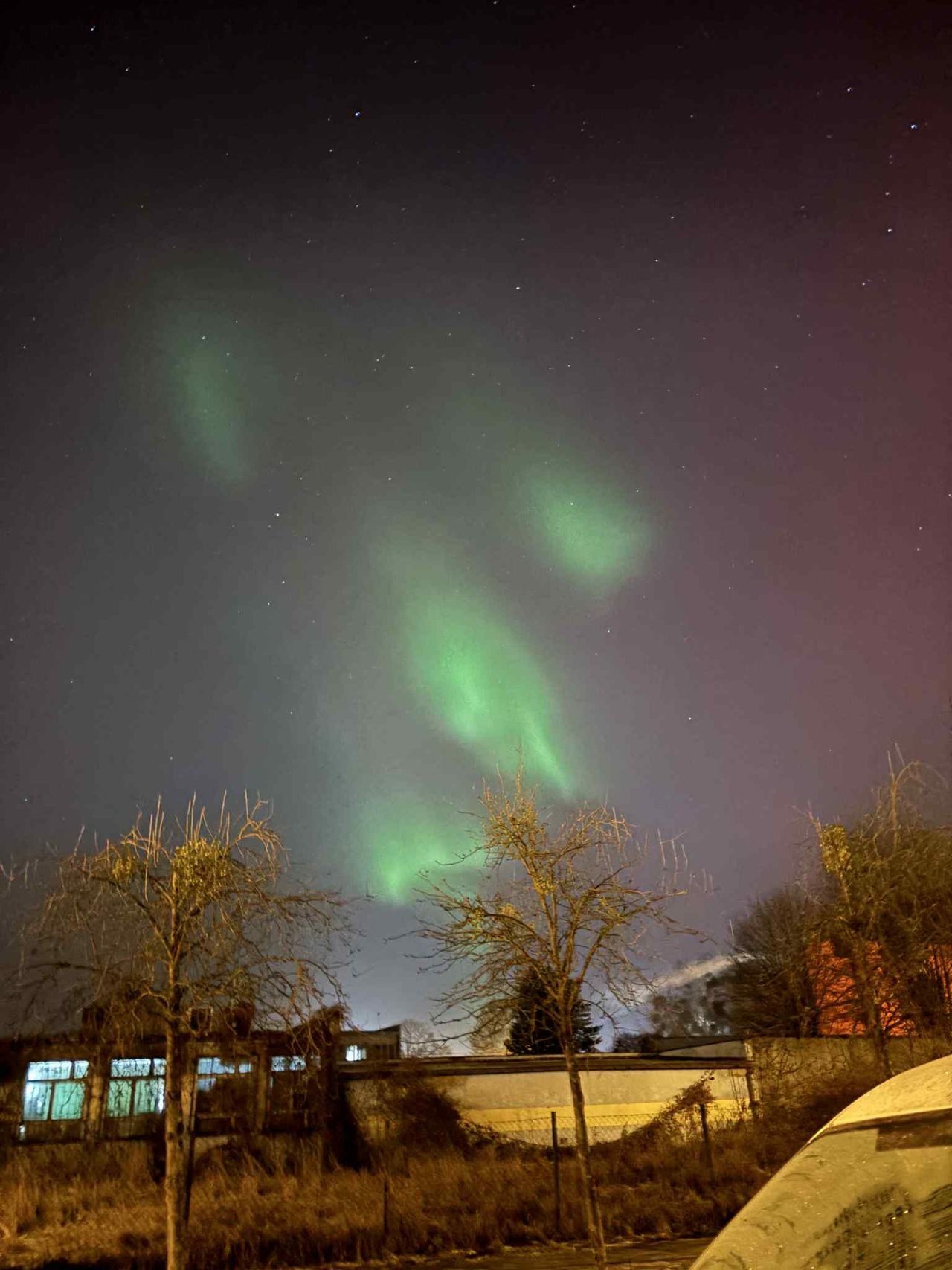 Zorza polarna nad Chodzieżą.