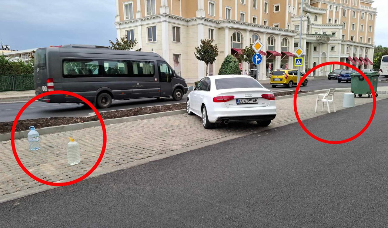 Bizarre parking reservation tactics shock tourists in sunny Bulgaria