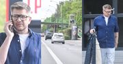Filip Chajzer tankuje, po czym mknie buspasem przez miasto swoją furą za 700 TYSIĘCY ZŁOTYCH (ZDJĘCIA)