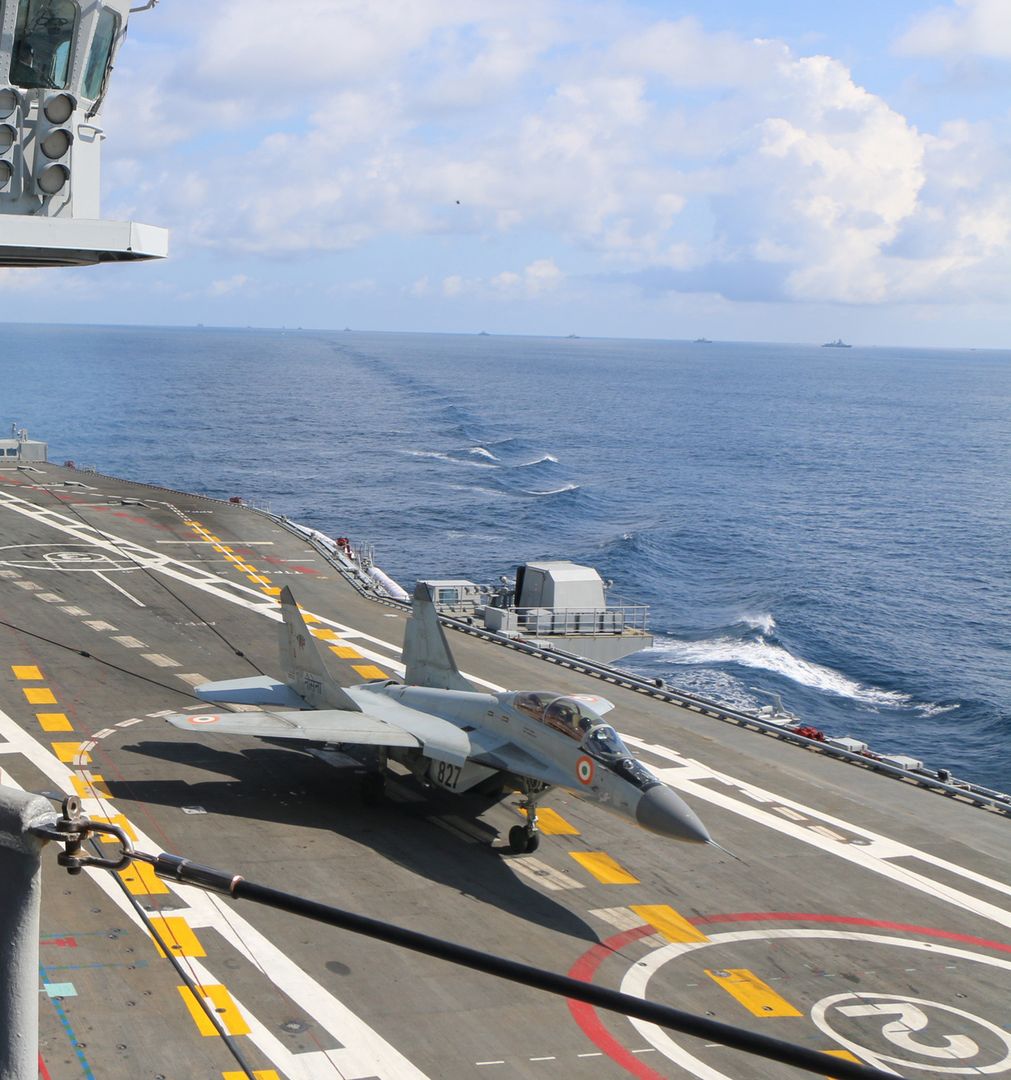 MiG-29K na pokładzie lotniskowca INS Vikramaditya