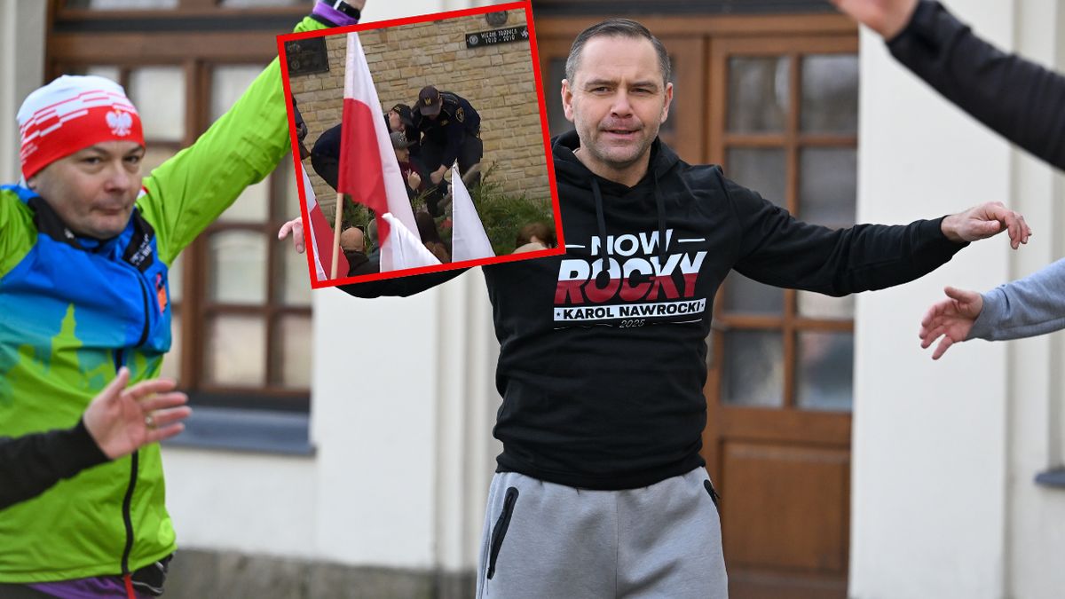 Incydent na wiecu Karola Nawrockiego