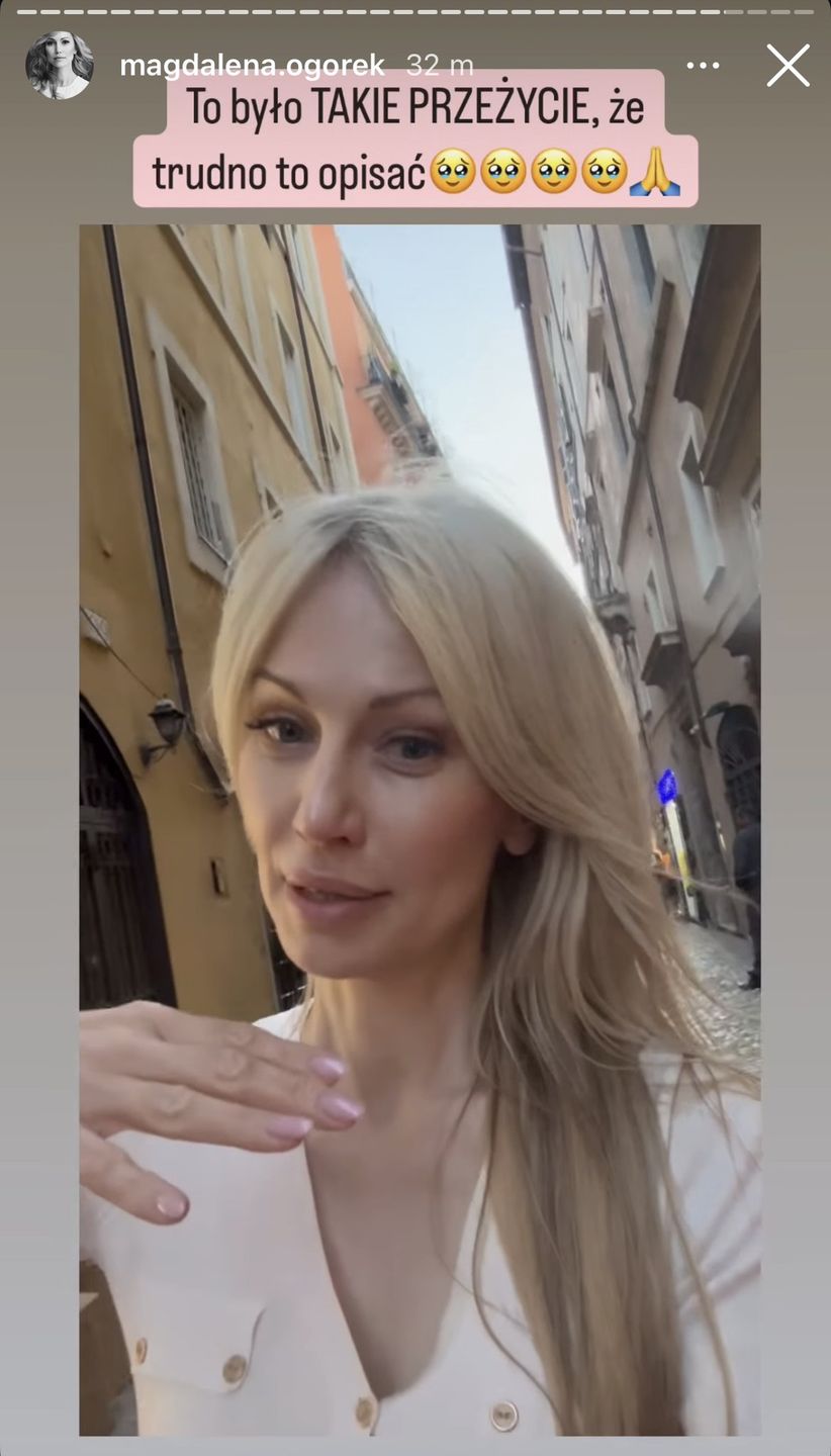 Magdalena Ogórek nadaje z Watykanu