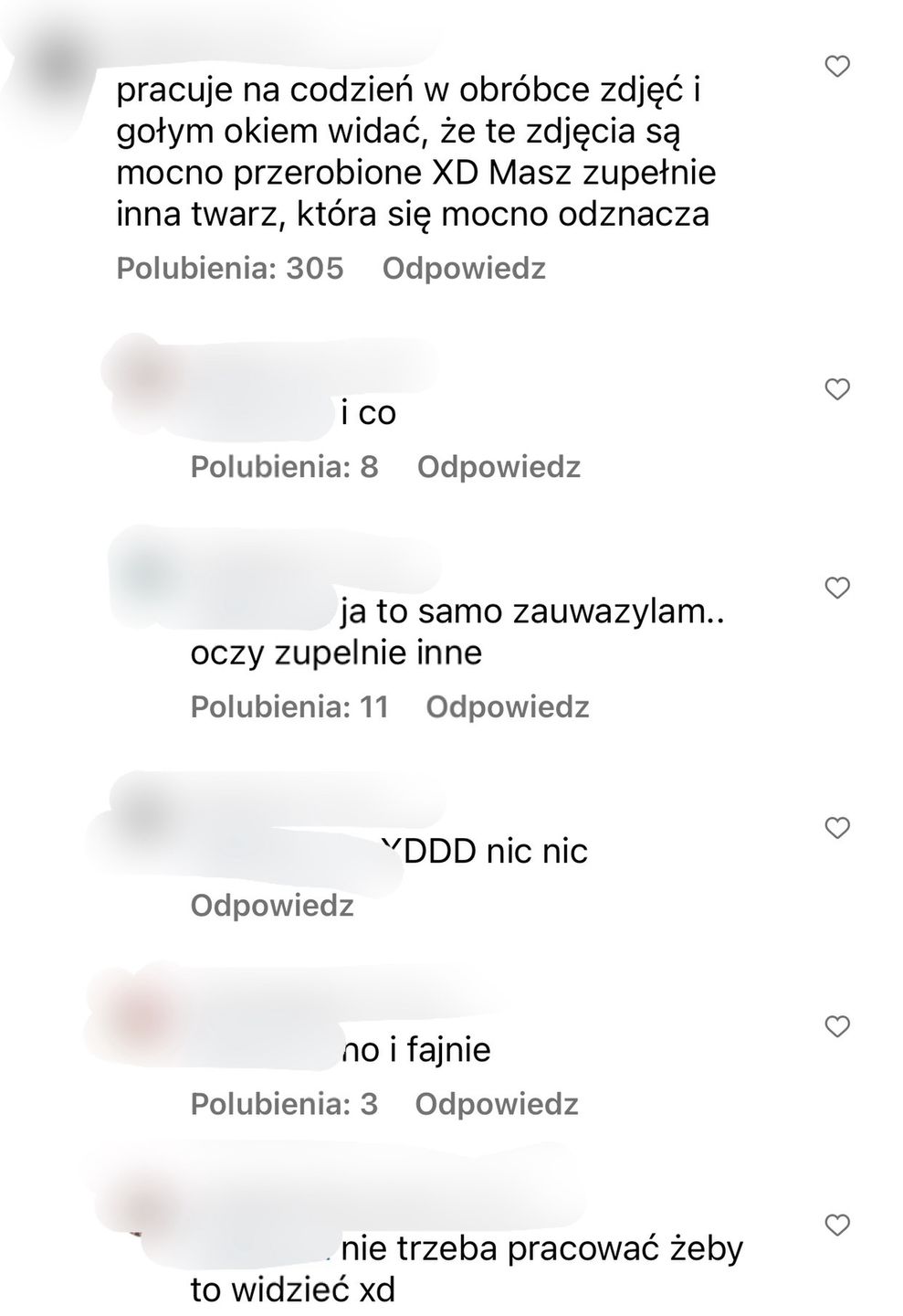 Internauci zarzucają Fagacie retuszowanie zdjęć