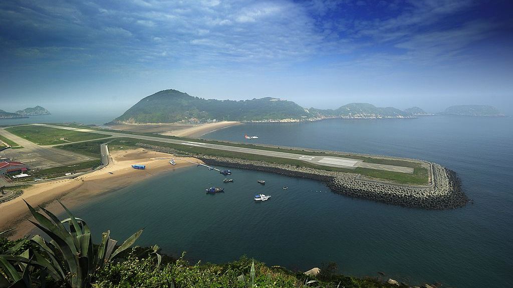 Taiwan's Matsu Islands
BEIGAN ISLAND, MATSU, LIENCHIANG COUNTY, TAIWAN - 2013/05/09: Bird's eye wiew over Beigang Airport. The Airport currently sees only a few flights from Taiwan's mainland at the moment but is due to be renovated in case the multimillion dollar Casino is built on the Island possibly bringing in many more tourists on flights from both Taiwan and China.. (Photo by Alberto Buzzola/LightRocket via Getty Images)
Alberto Buzzola
Bei Gang Island, Casino, China, Islands, Matsu, Matzu, Matzu Islands, ROC, Taiwan, airport, cross strait, military, tourism