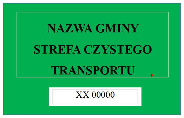 W projekcie rozporządzenia Ministerstwo Infrastruktury zamieściło wzór naklejki. Przepisy wejdą w życie 14 dni od ich opublikowania