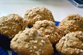 Muffiny pełnoziarniste z otrębami