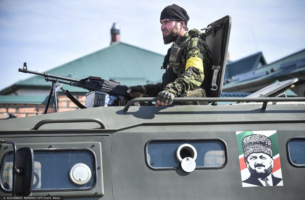 Czeczeński żołnierz sił specjalnych, zdjęcie ilustracyjne 
