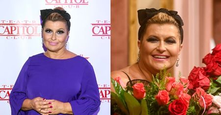 Uśmiechnięta od ucha do ucha Katarzyna Skrzynecka pozuje na ściance u boku MĘŻA i CÓREK (ZDJĘCIA)
