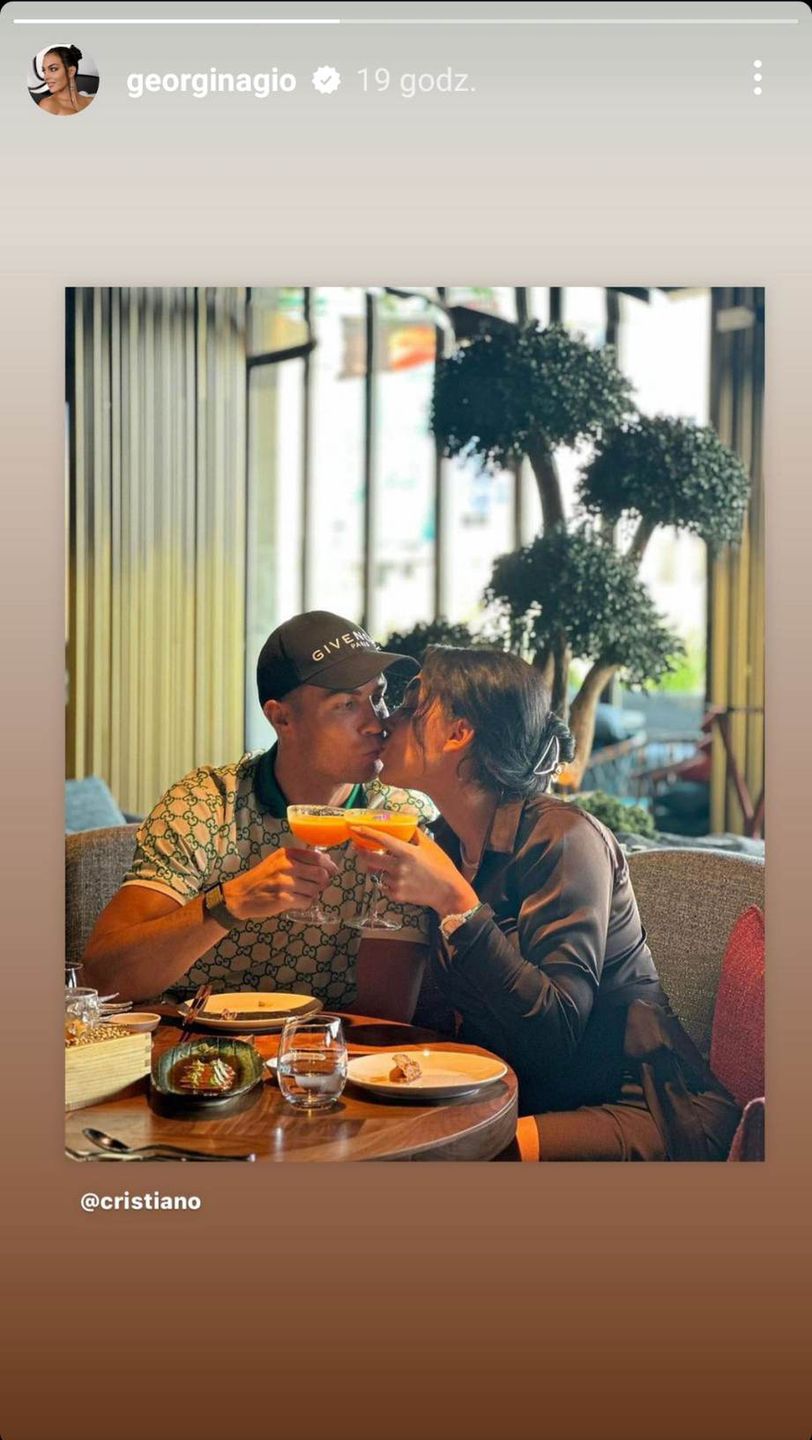 Georgina Rodriguez udostępniła post Ronaldo