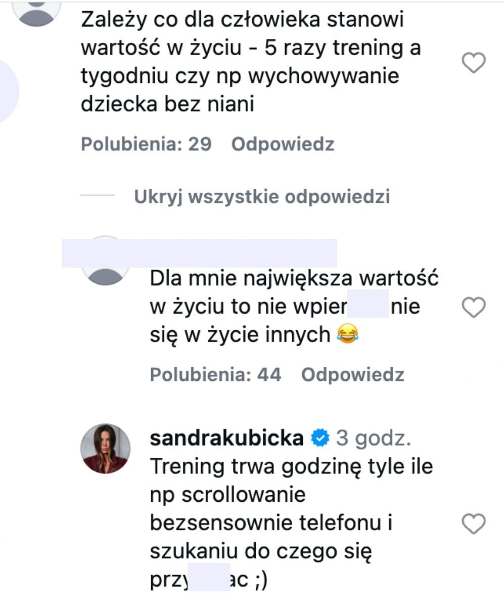 Sandra Kubicka odpowiada na hejterskie komentarze