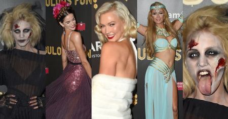 Anja Rubik jako zombie, Paris Hilton i tłum modelek na halloweenowej gali amfAR (ZDJĘCIA)