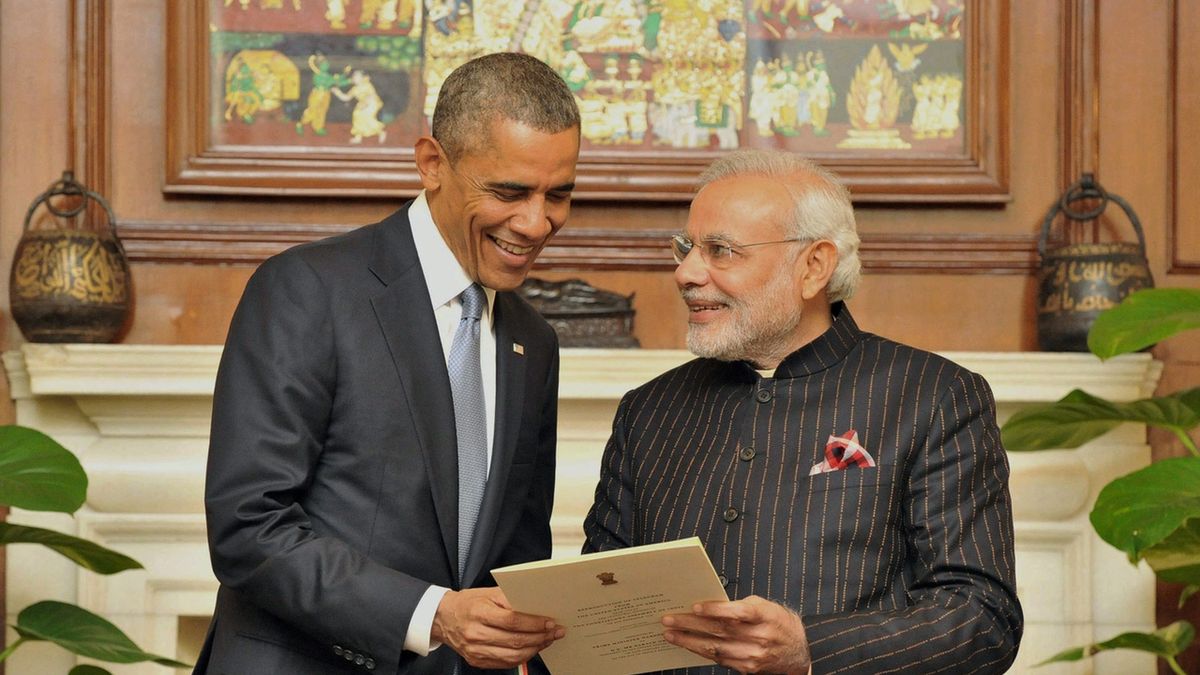 Barack Obama i premier Indii - Narendra Modi.