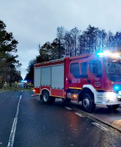 Karetka uderzyła w drzewo. Pacjent zmarł, są ranni