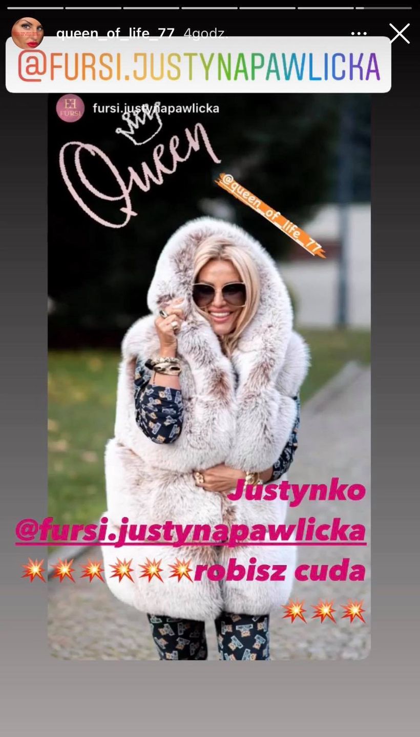 Dagmara Kaźmierska chwali się futrem od Justyny Pawlickiej