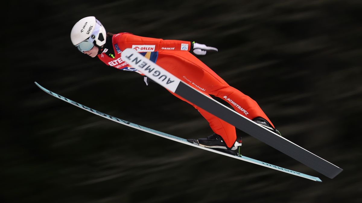 Anna Twardosz podczas skoku; zdj. archiwalne