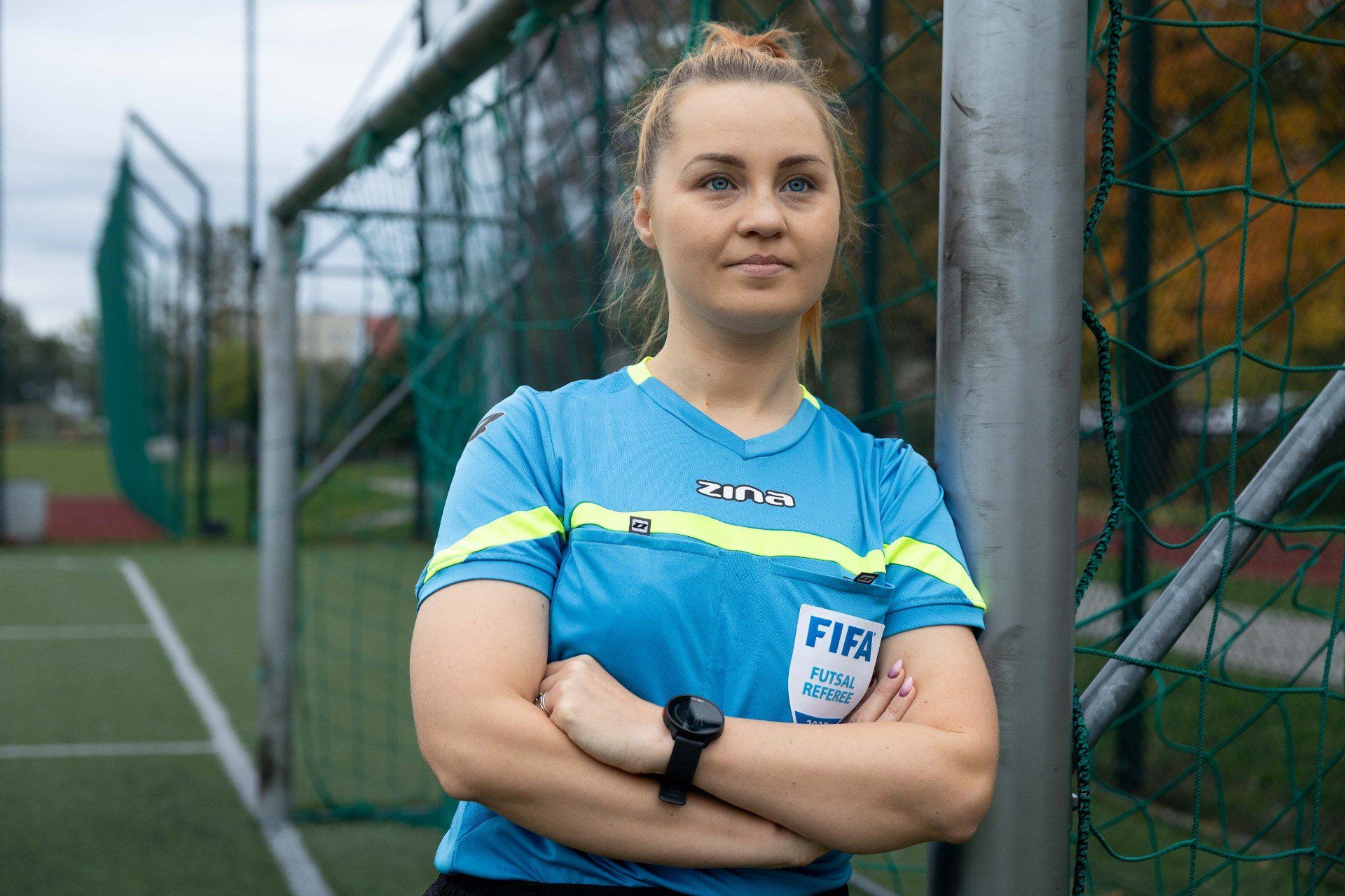 15-10-2025 BIALYSTOK SEDZIA FUTSAL FIFA MONIKA CZUDZINOWICZ FOT. WOJCIECH WOJTKIELEWICZ / KURIER PORANNY GAZETA WSPOLCZESNA / POLSKA PRESS