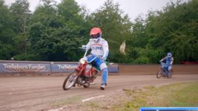 Żużel. Nicki Pedersen wystąpił w duńskiej telewizji. Ścigał się na... motorowerze