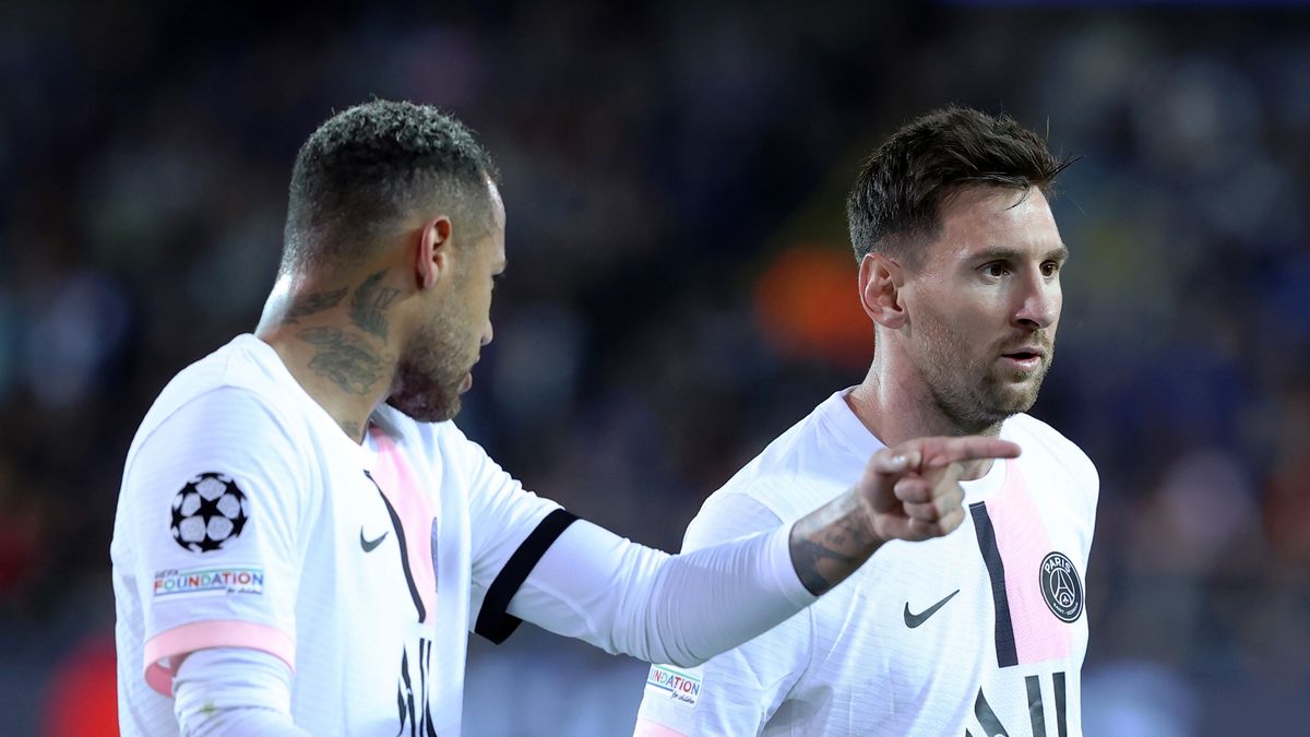 Zdjęcie okładkowe artykułu: Getty Images /  / Neymar i Messi podczas meczu z Brugge